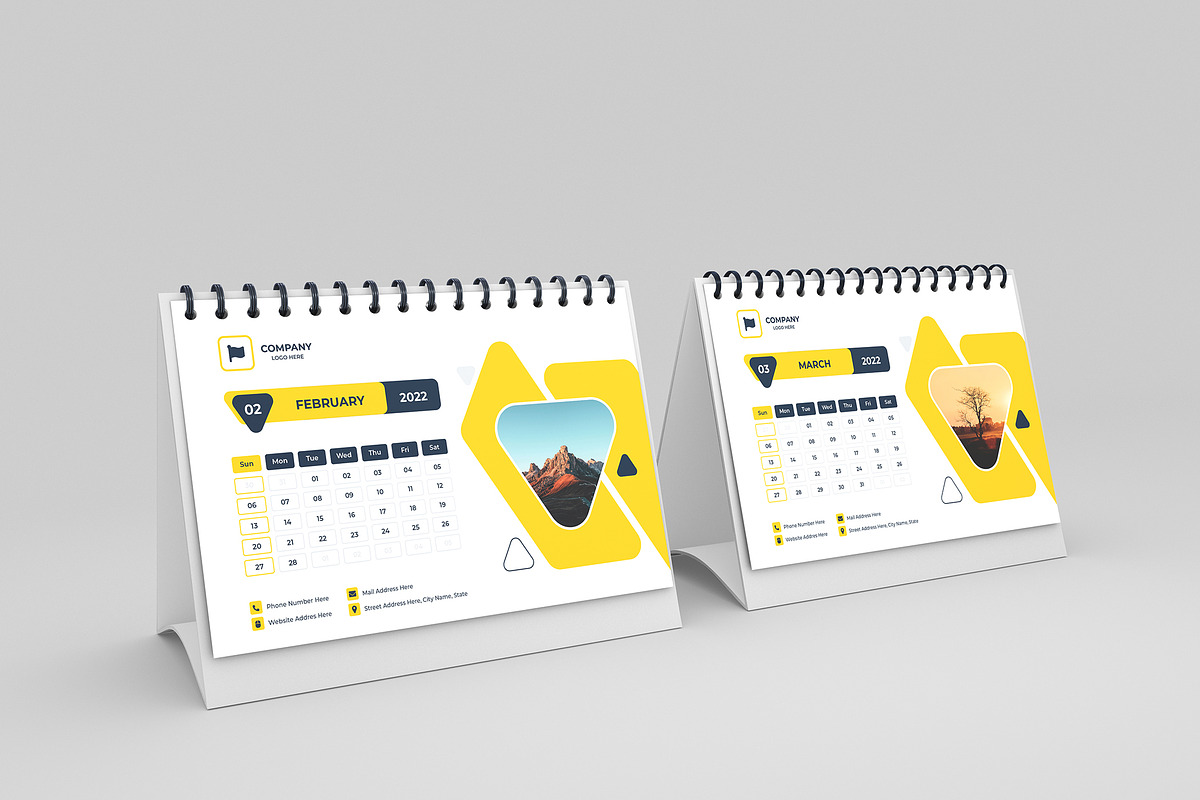 Desk Calendar 2022, a Stationery Template by mijli (Photo 2 of 10)