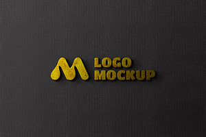 Gold Text Logo Mockup, a Product Mockup by graphypix