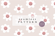 PATTERN SMILE FLOWER / vector & png, a Pattern Graphic by KruthDesign (Thumbnail 1 of 8)
