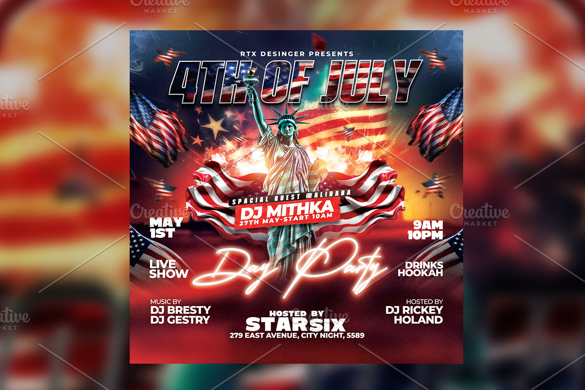 4th of July Flyer Template, a Flyer Template by RTXdesinger99 (Photo 3 of 3)