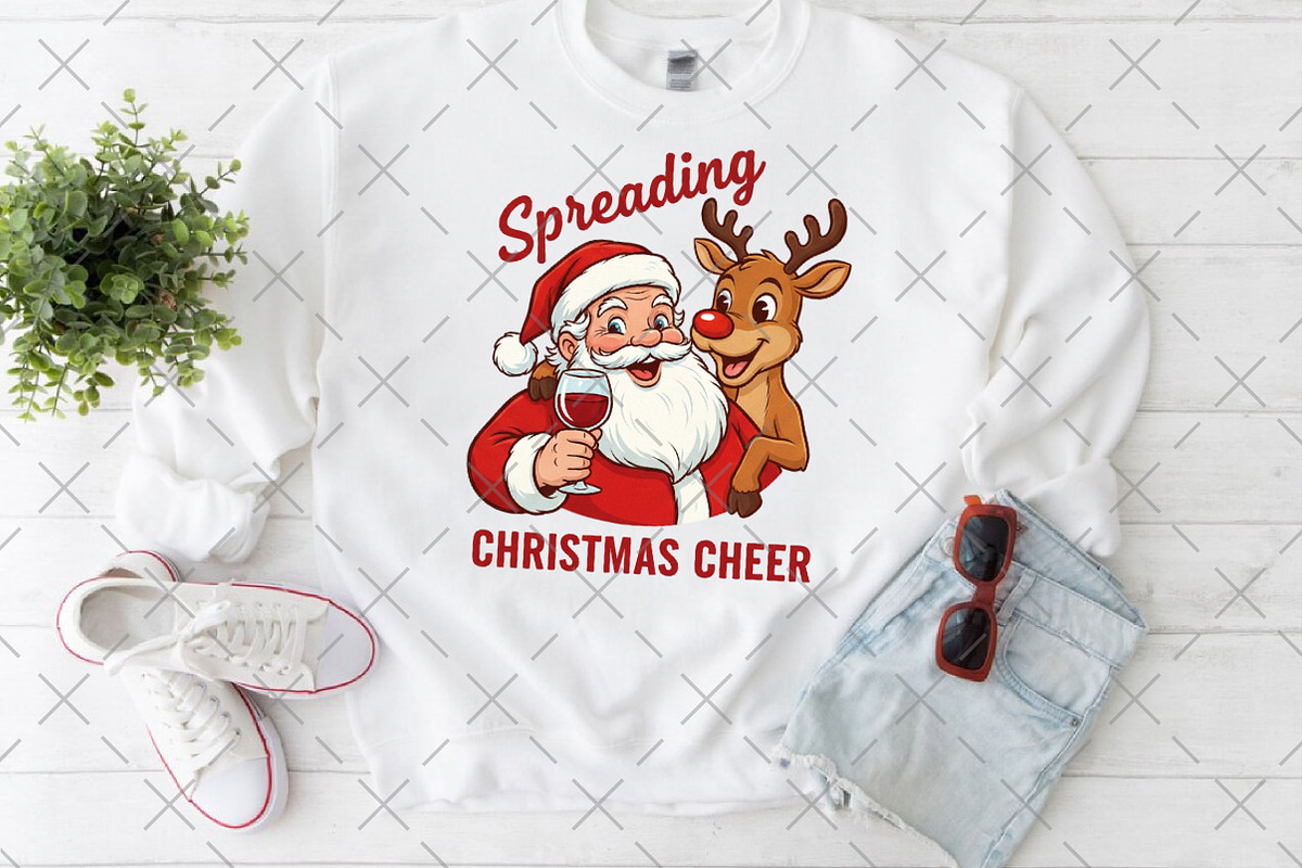 Spreading Christmas Cheer PNG, an Illustration by Craft Nest (Photo 3 of 6)