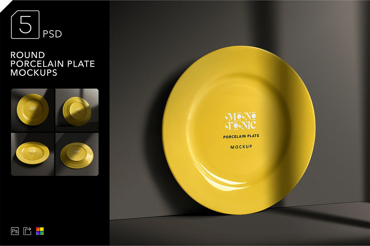 Plate Mockup, a Product Mockup by megostudi0 (Photo 1 of 7)