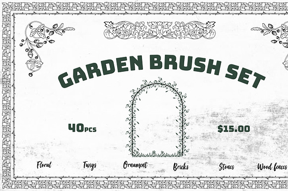 Garden Set Brushes Ornaments preview 8