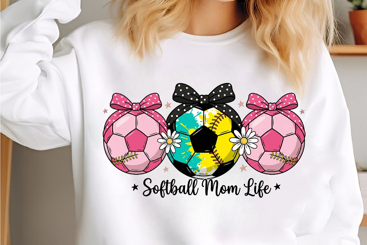 Softball Mom Life PNG, Coquette Mama, an Illustration by Designking (Photo 1 of 6)