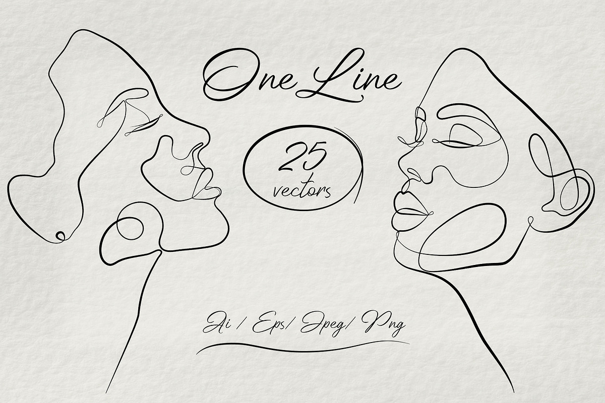 One line, a Person Illustration by Vinegret -Shop (Photo 1 of 8)