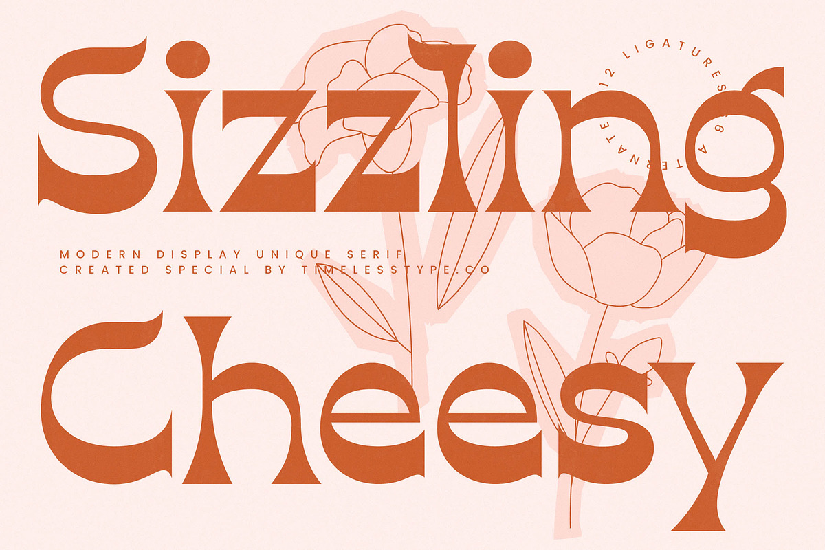 Sizzling Cheesy Modern Serif, a Serif Font by timelesstype.co (Photo 1 of 20)