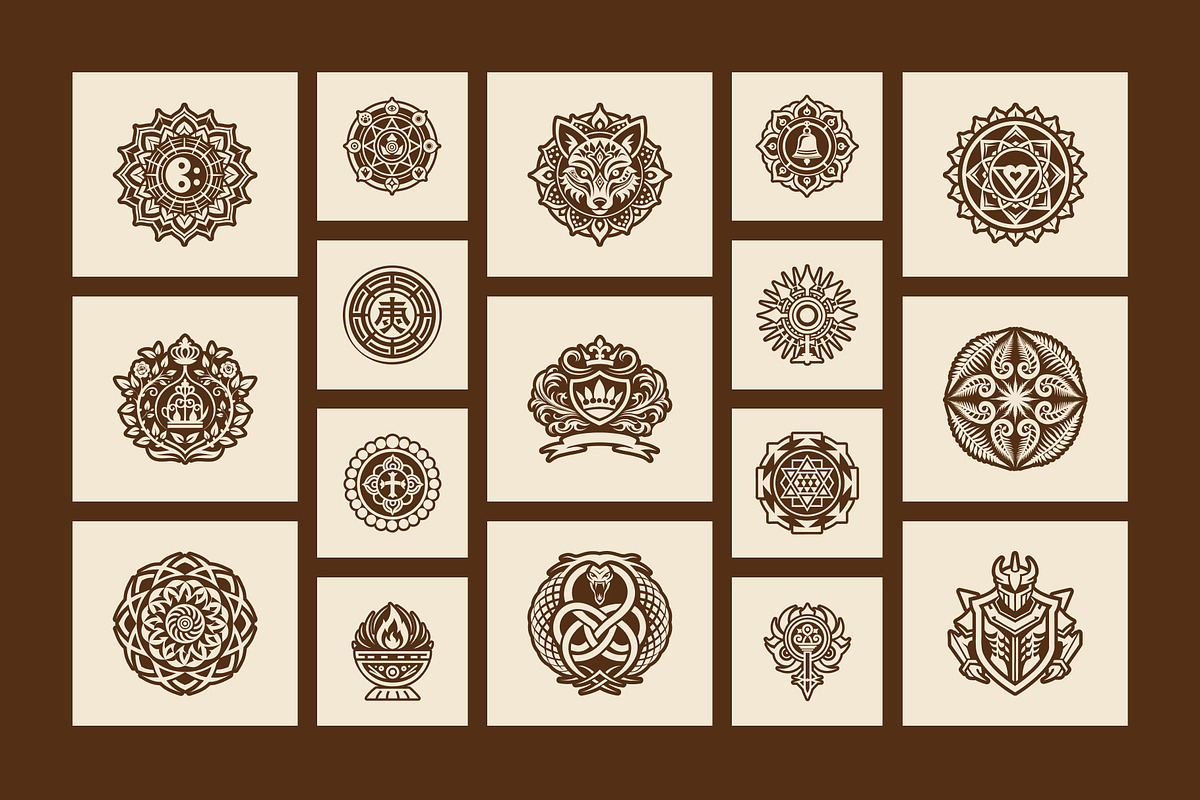 2100 Spiritual and Religious Symbols, a Solid Icon by Creative Stall