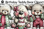 Birthday Teddy Bear Clipart Bundle, an Illustration by Daily.Designs (Thumbnail 1 of 8)