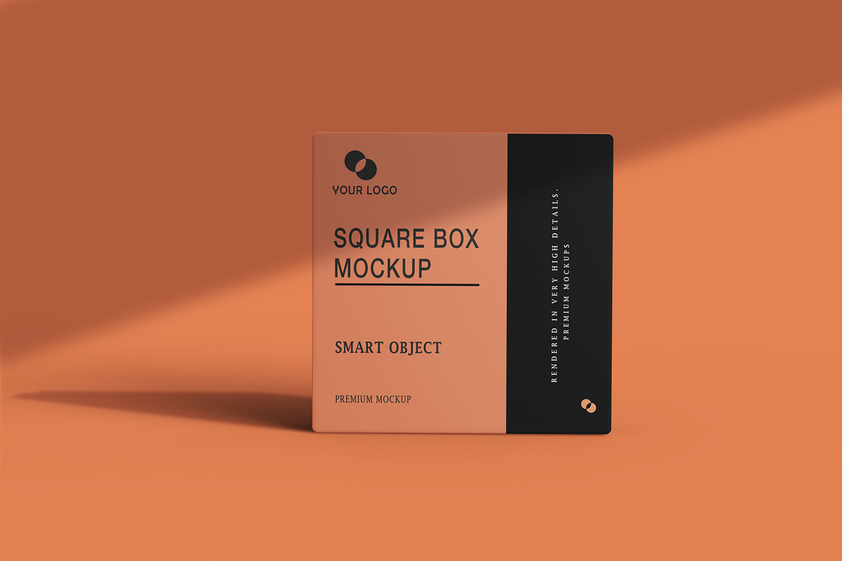 Square box mockup design, a Packaging Mockup by Raihan Rahman (Photo 12 of 14)