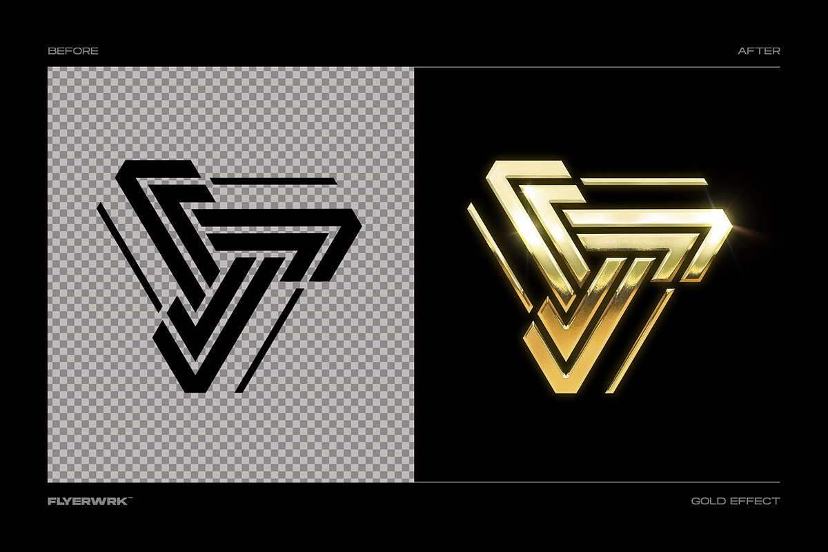 Gold Logo Mockup, a Product Mockup by FLYERWRK (Photo 3 of 4)