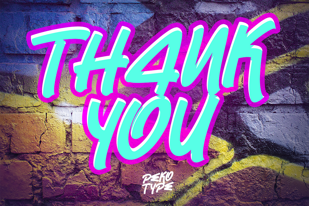 Whest Hoop - Graffiti Font, a Handwritten Font by Pekotype (Photo 15 of 15)