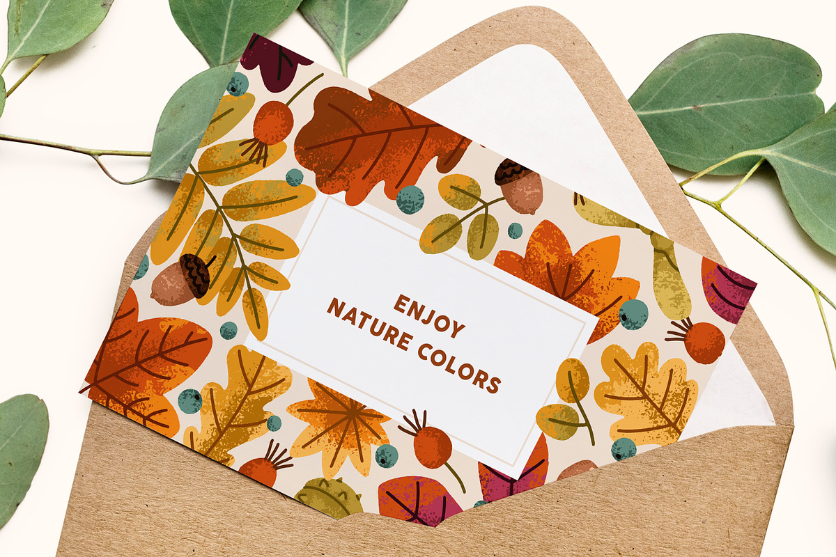 Autumn leaves. Fall set, backgrounds, a Seasonal Illustration by Good Studio (Photo 13 of 13)