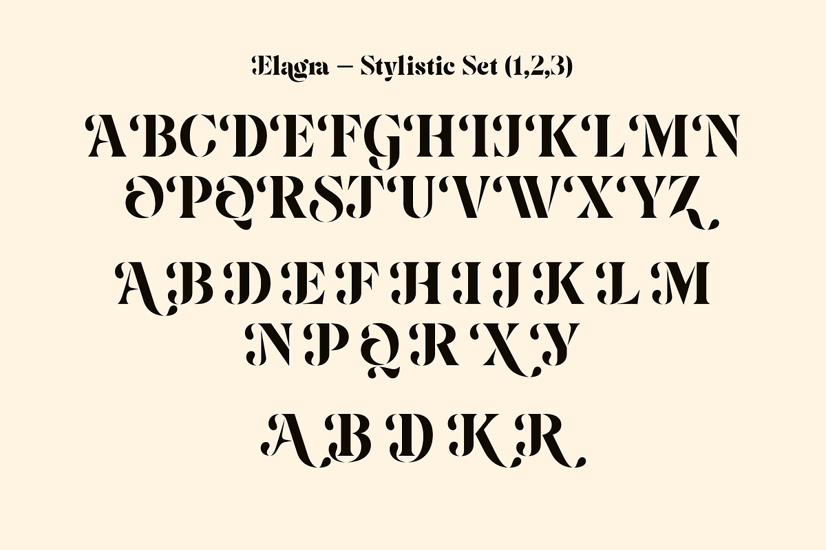 Elagra - Elegant Stencil Serif Font, a Serif Font by Sign Studio (Photo 10 of 15)