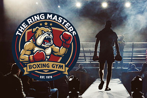 Boxing Gym Mascot Logo Template, a Branding & Logo Template by Atlantis X Nurman Arbai