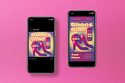 Pink Gradient Shoes Sale Flyer Set, a Flyer Template by graphicook (Thumbnail 3 of 3)