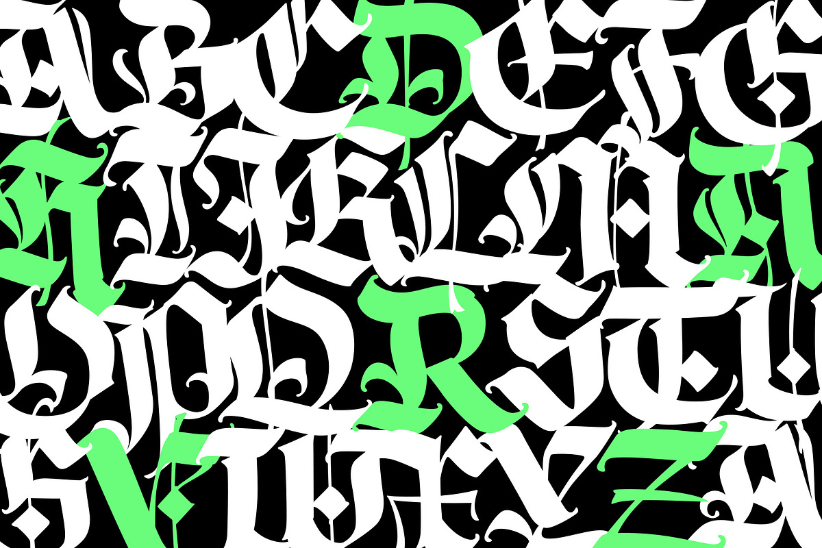 Gothic vector letters, an Object Graphic by GeekClick (Photo 4 of 4)