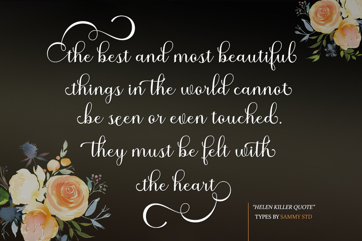 Benthura Script, a Script Font by Sammy Std (Photo 11 of 12)