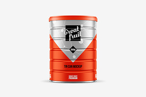 Metal TIN CAN PSD Mockup