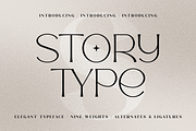 Story Type elegant typeface 18 fonts, a Serif Font by VP Fonts (Thumbnail 1 of 16)