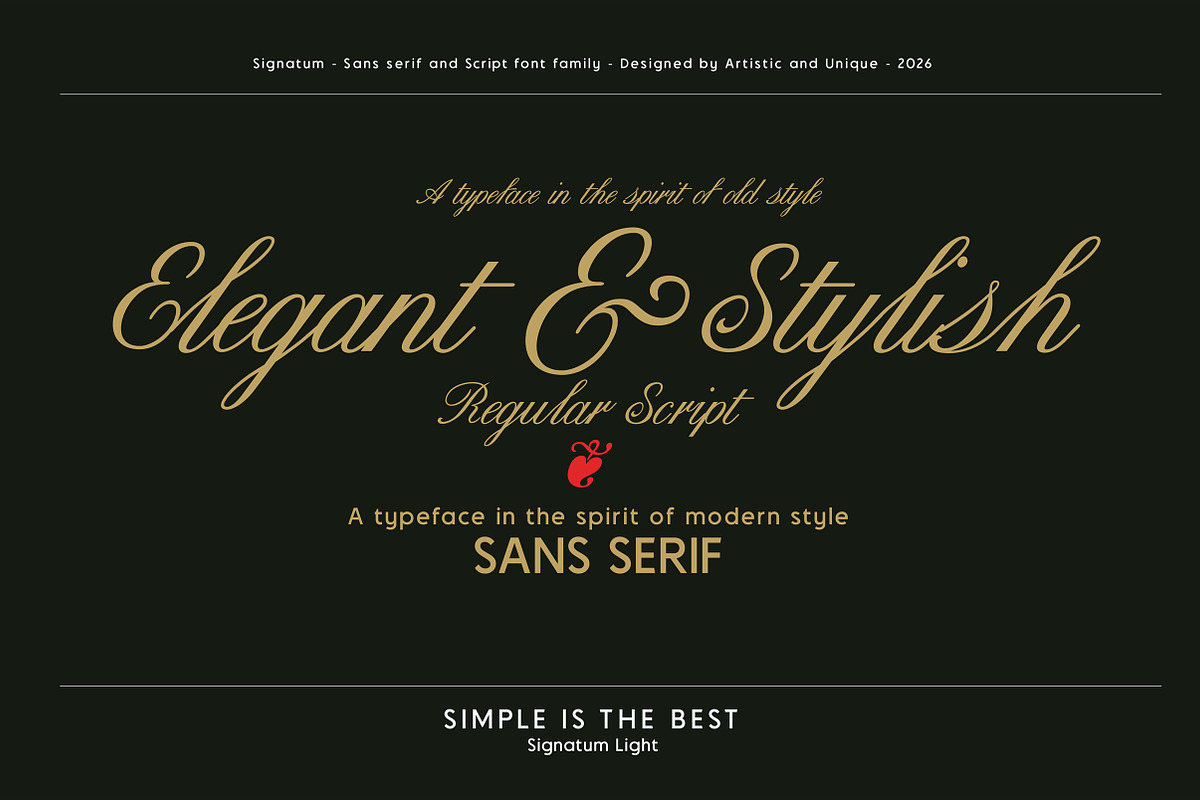 Signatum - Font family, a Handwritten Font by Artistic & Unique (Photo 5 of 15)