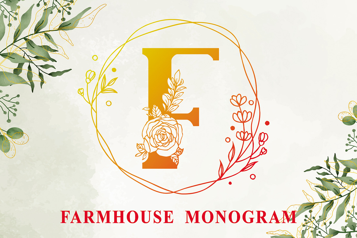 Farmhouse Monogram, a Script Font by Mozatype (Photo 1 of 10)