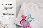 Dinosaur Christmas Watercolor Png, a Decorative Illustration by Feelplus Creator (Thumbnail 5 of 5)