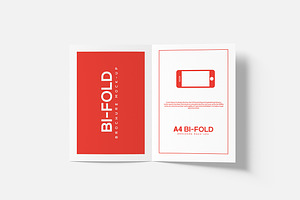 A4 A5 Bi-Fold Brochure Mock-Up