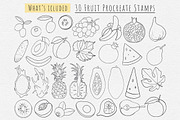 Fruit & Vegetable Procreate Stamps, a Brush Add-On by Mari_Caliart (Thumbnail 2 of 10)
