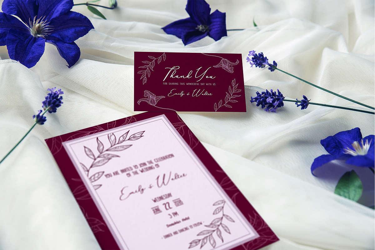 Emily Wedding Invitation Suite, an Invitation Template by OctopusRider (Photo 4 of 5)