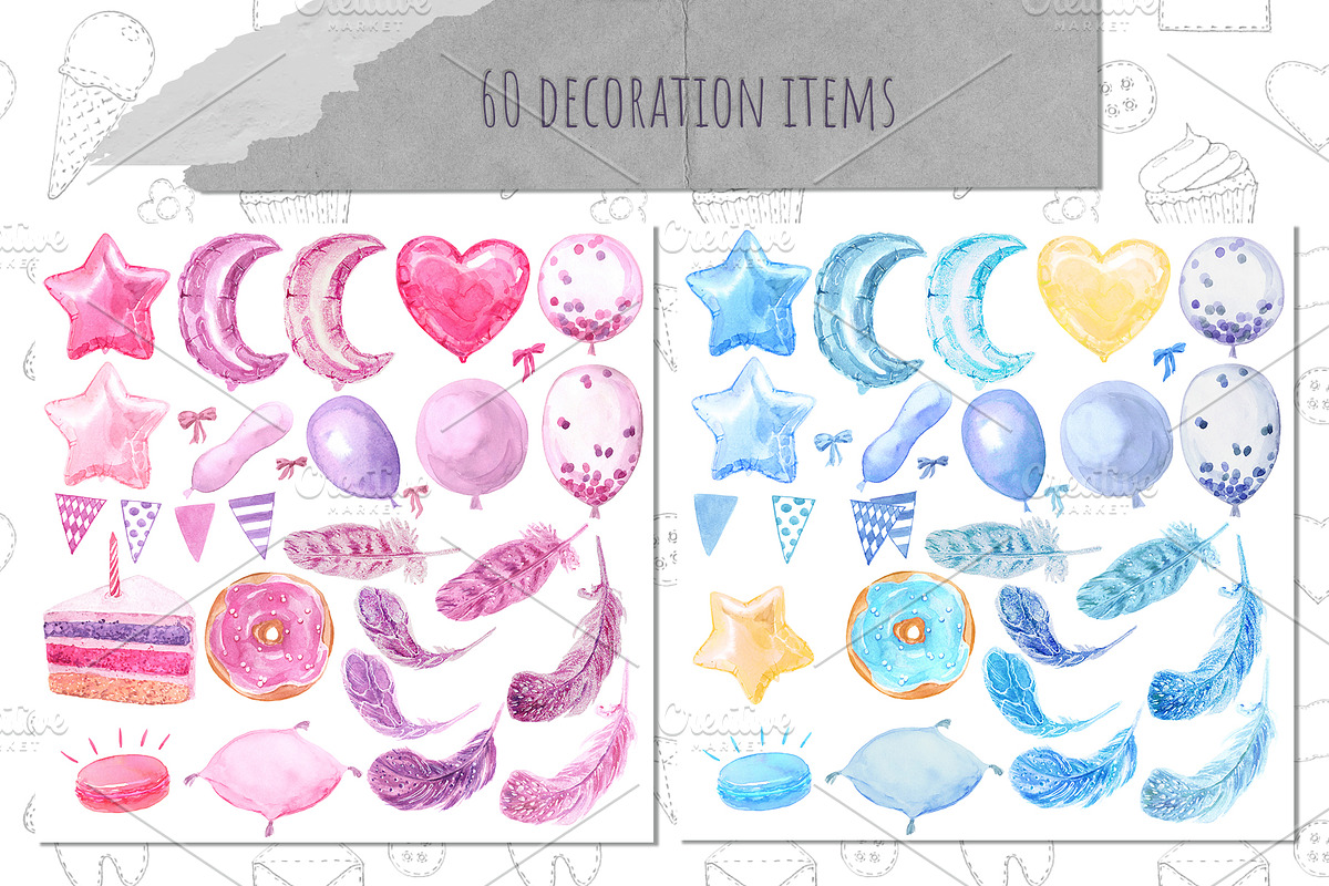 Cute Baby Unicorn Collection, an Animal Illustration by Cat In Colour (Photo 8 of 9)