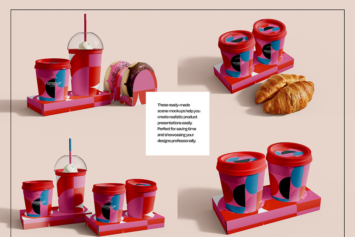 Coffee Cup Packaging Mockup Set, a Cups & Container Mockup by Mego-studio (Photo 5 of 8)