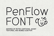 Pen Flow Typeface, a Handwritten Font by softulka (Thumbnail 6 of 7)