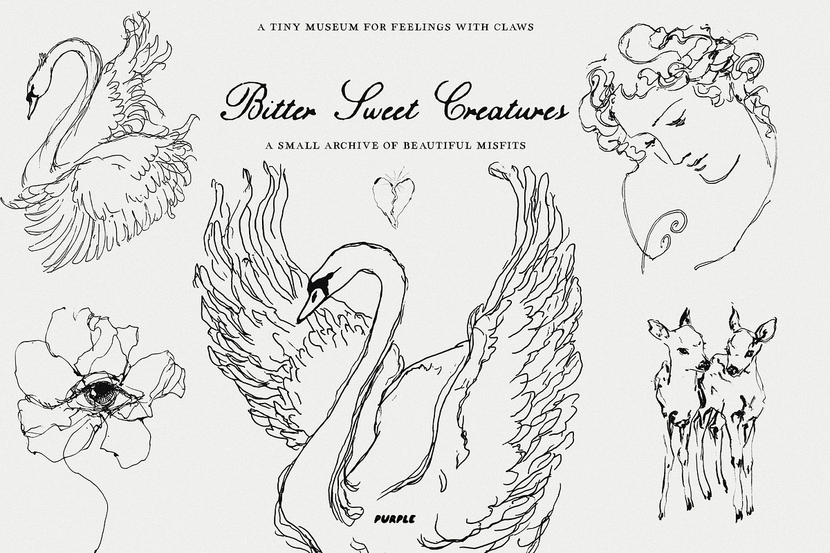 Bitter Sweet Creatures: Surreal Line, a Decorative Illustration by Purple (Photo 1 of 9)