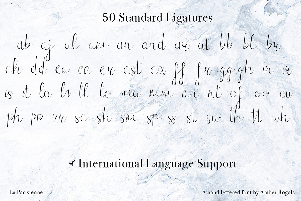 La Parisienne- A Hand Lettered Font, a Script Font by amberrogals (Photo 10 of 10)