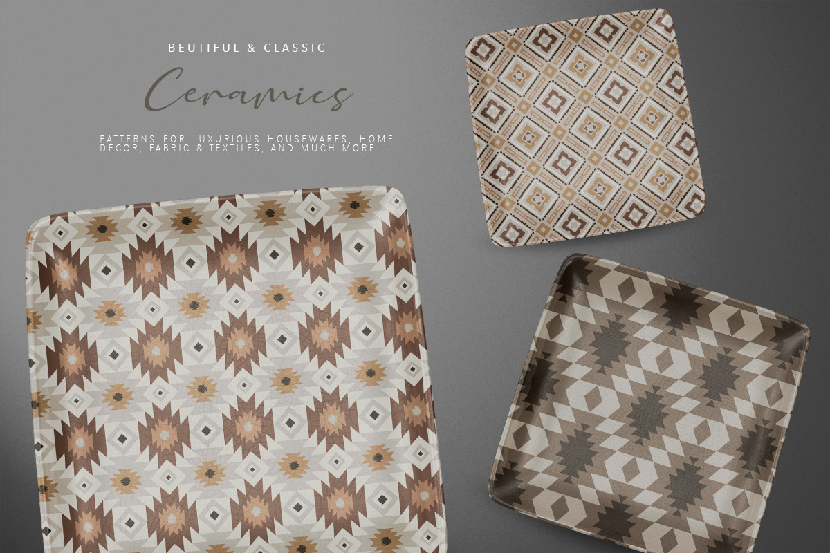 Earthy Aztec Vector Pattern Set, a Pattern Graphic by Jennadesigns (Photo 8 of 15)