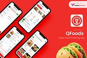Food Ordering App | QFood, an UI Kit Template by Opus LabWorks (Thumbnail 1 of 10)