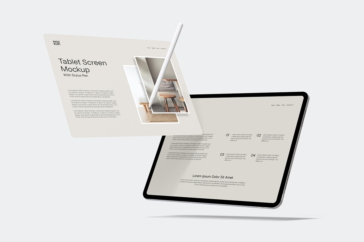 Landscape Tablet Screen Mockup, an iPad Mockup by Rizky Audymas (Photo 4 of 9)