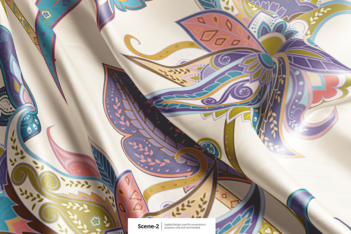 Silk Closeup Mockup Set, a Print Template by WebAndCat (Photo 3 of 7)