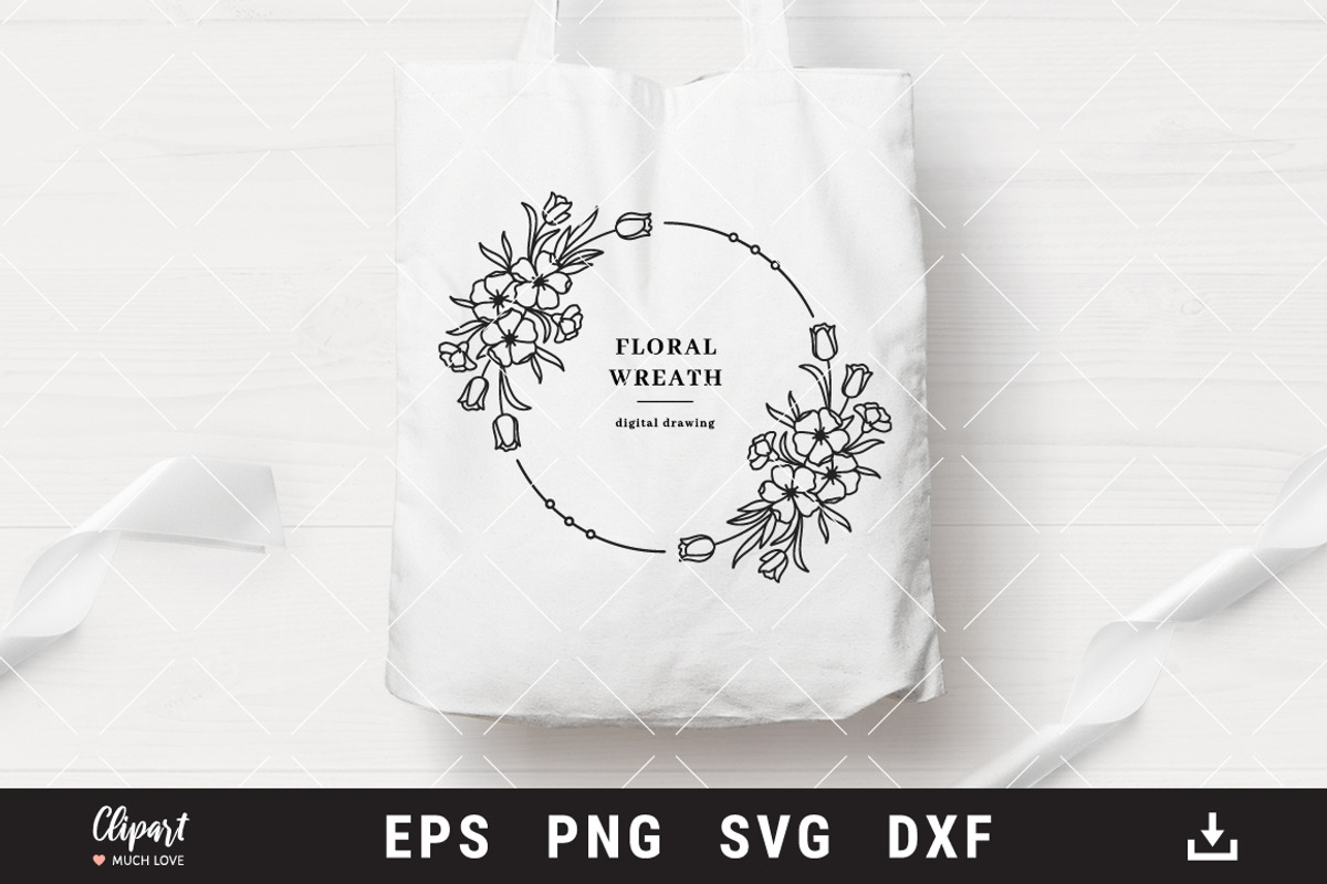 Floral Wreaths Clipart, Wedding SVG, an Illustration by ClipartMuchLove (Photo 2 of 6)