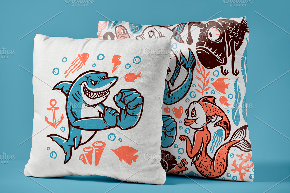 Set of underwater elements, an Animal Illustration by gunaonedesign (Photo 6 of 6)