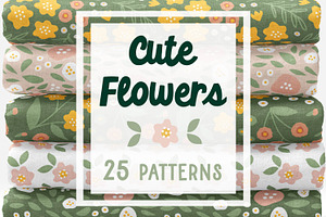 25 Cute pastel floral patterns
