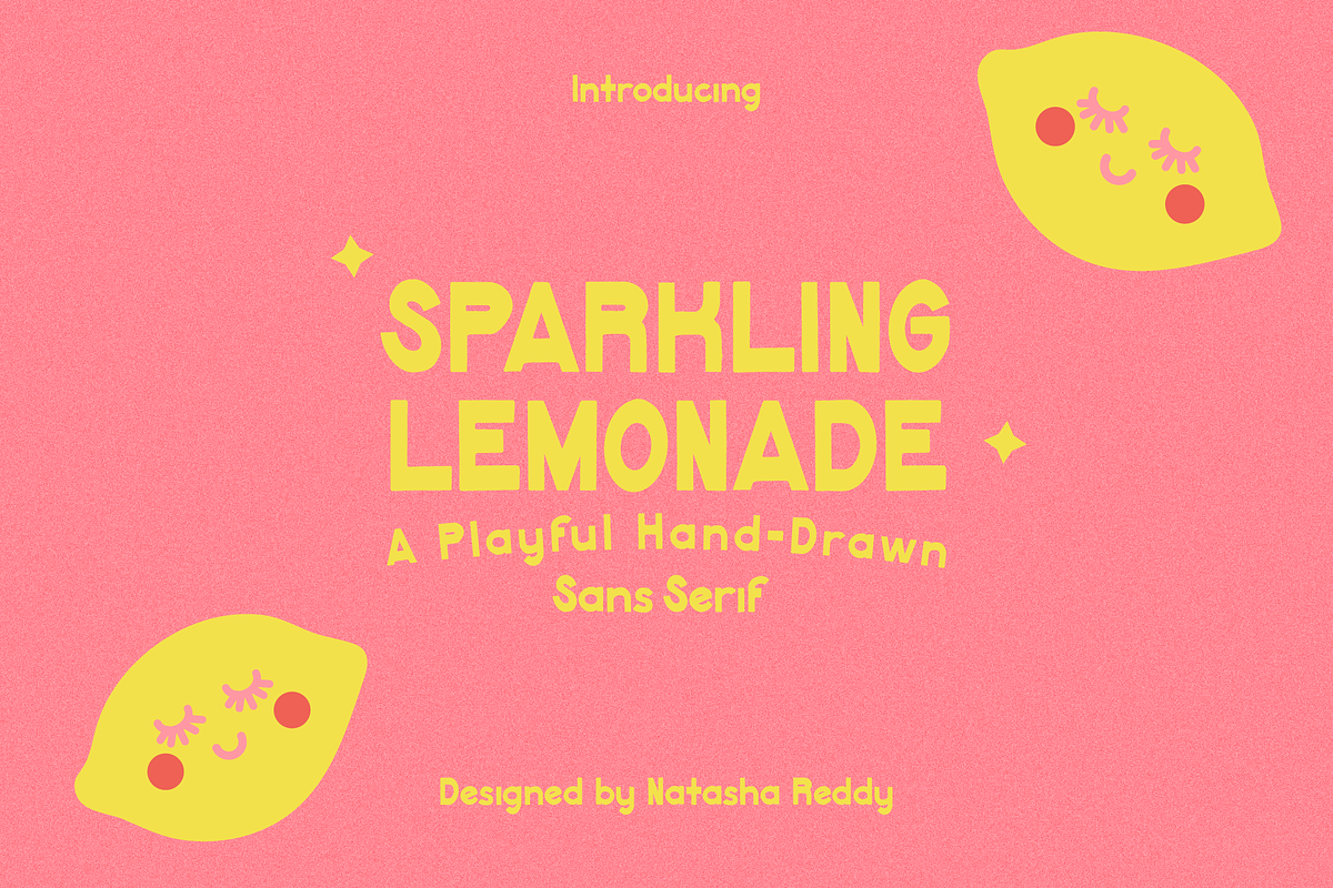 SPARKLING LEMONADE by Natasha Reddy, a Sans Serif Font by Natasha Reddy Studio (Photo 1 of 7)