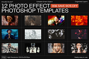 12 Photo Effect Templates, a Layer Style Add-On by iDoodle Studio (Thumbnail 1 of 6)