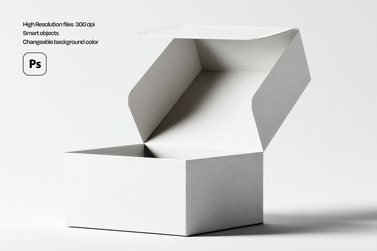 Mailer Box Mockup Set, a Packaging Mockup by Mego-studio (Photo 4 of 10)