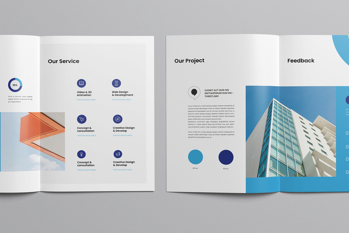 Company Profile Template, a Brochure Template by KreateTribe (Photo 4 of 8)