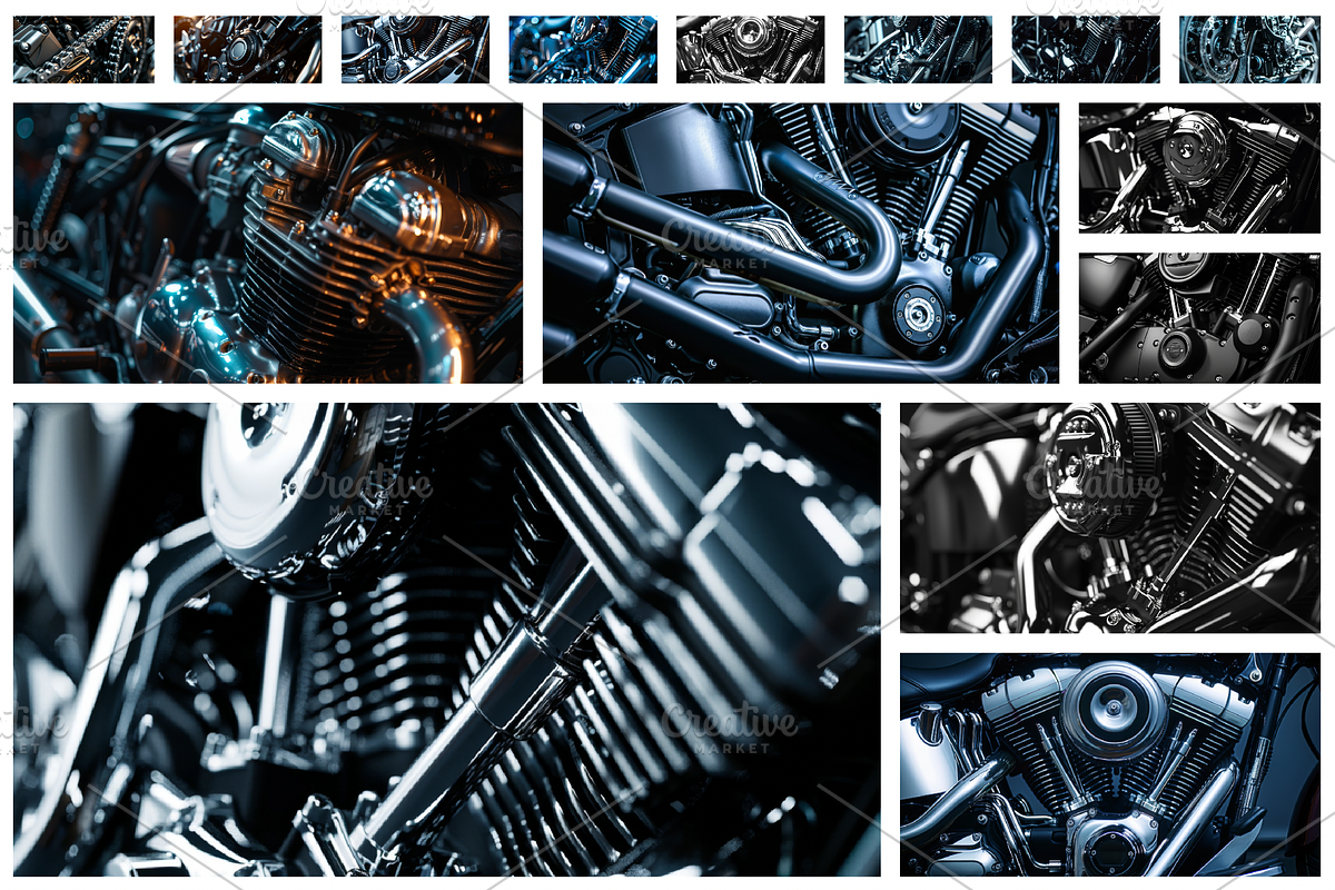 31 Motorcycle engines, a Transportation Photo by Handmadefont (Photo 2 of 33)
