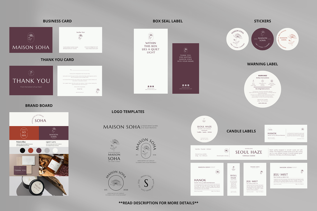 Minimalist Candle Branding Kit preview 7