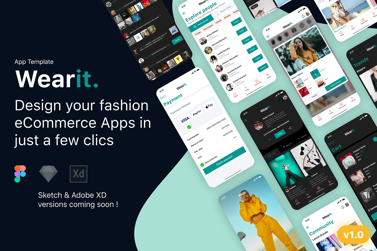 Wearit - Fashion UI Kit, an UI Kit Template by Angelo Barrientos (Photo 1 of 5)