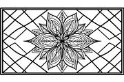 Decorative Mandala Panel Vector Set, a Decorative Illustration by Designer_Momina (Thumbnail 2 of 21)