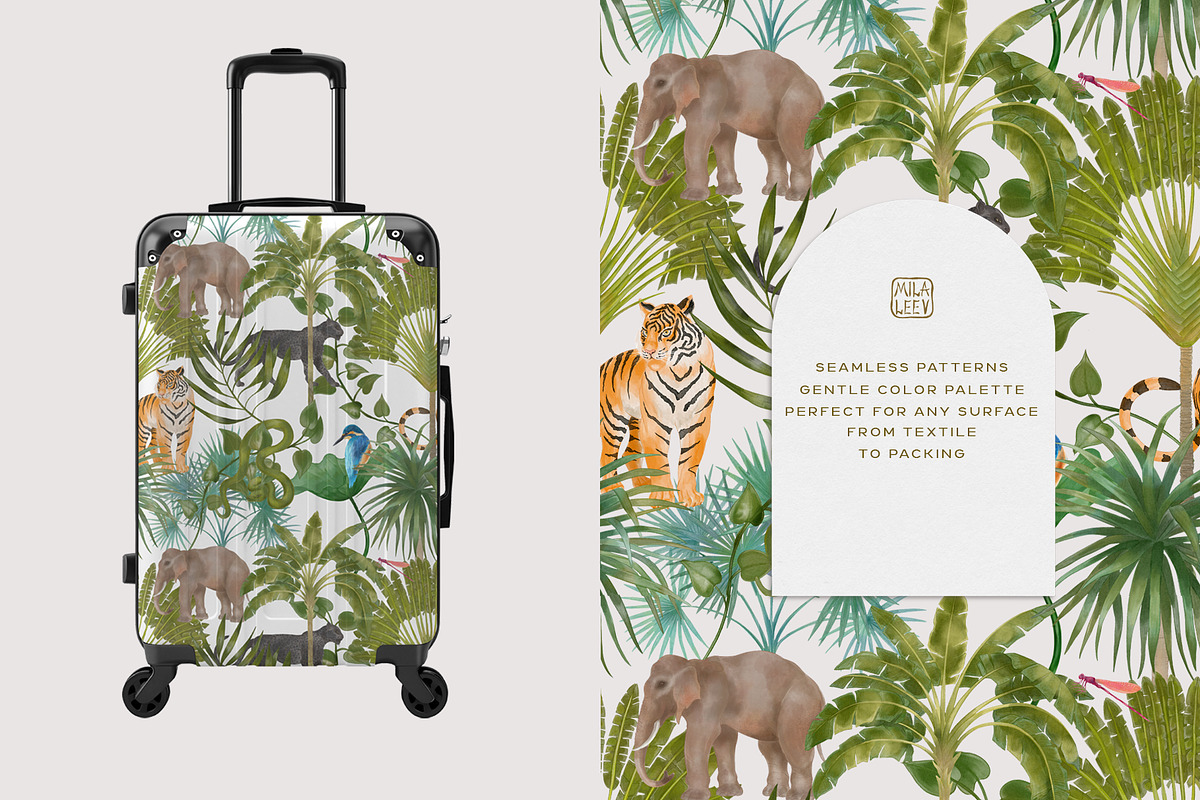 Jungle Book clipart and patterns, an Object Graphic by mila_leev (Photo 13 of 17)